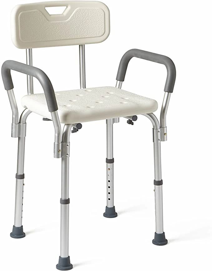 G2100KHX1/ Gray Guardian Bath Bench with Back and Arms